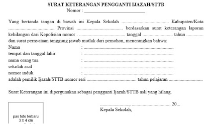 Contoh Surat Keterangan Kesalahan Penulisan Ijazah – Berbagai Contoh