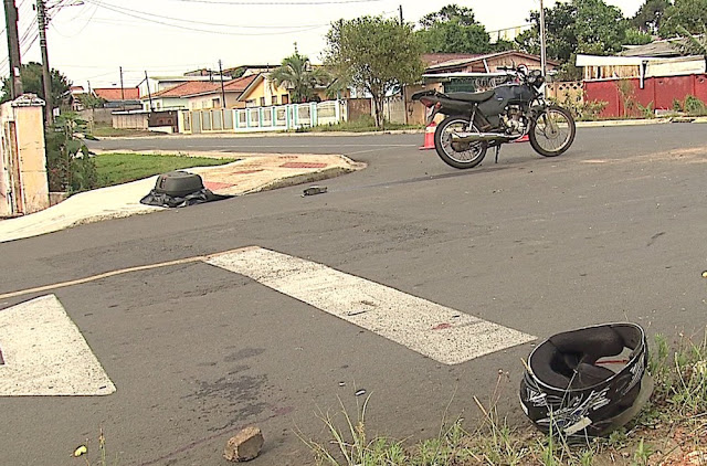 Motociclista morre em acidente com van escolar em Ponta Grossa