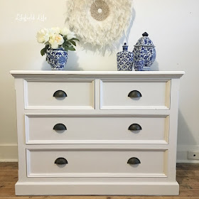 white chest of drawers - hand painted Lilyfield Life