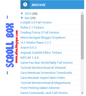 Membuat Scroll Box di Blogger