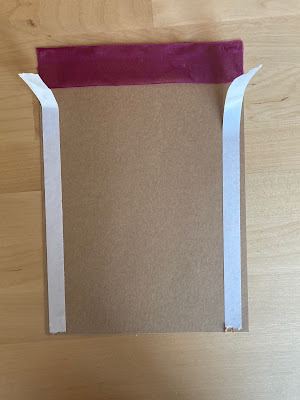 Double -sided tape on card