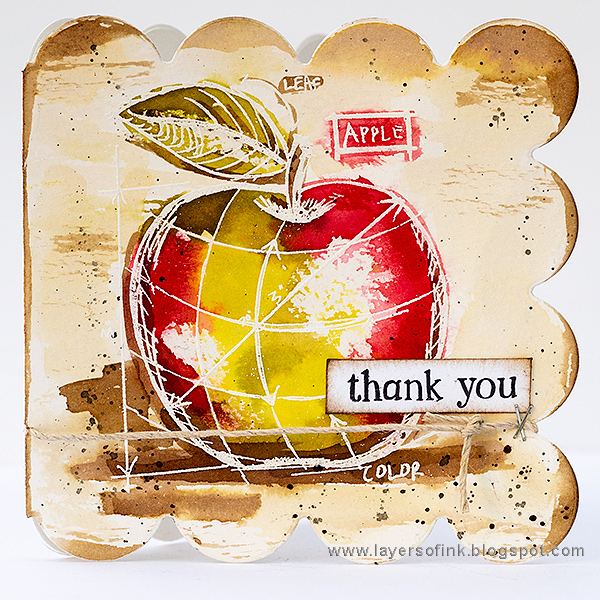 Layers of ink - Blueprint Watercolor Apple Cards Tutorial by Anna-Karin Evaldsson