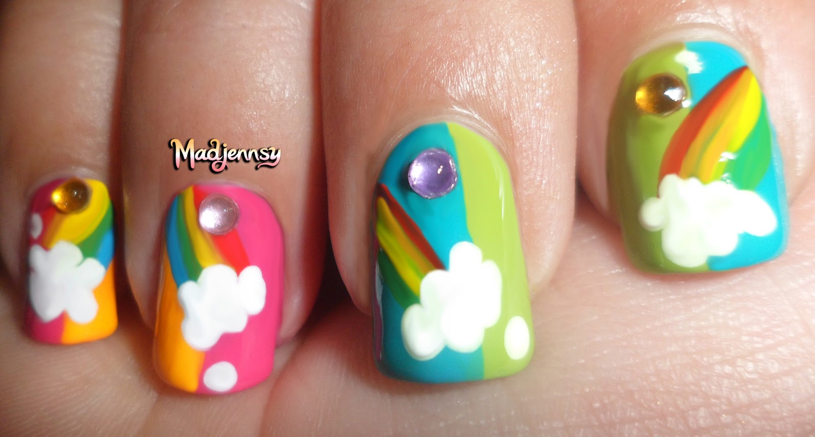 hello beauties time for rainbow nails i love rainbows so much this ...