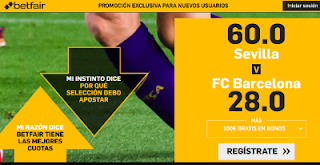 betfair supercuota Sevilla vs Barcelona 12-8-2018