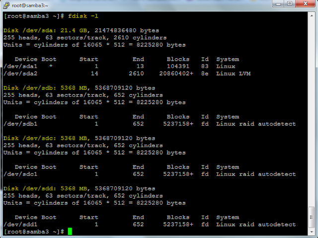 Show partition information