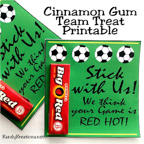  Encourage your team to stick with it through the end of the season with this Team Treat printable.  Using a pack of cinnamon gum and this free printable, you're team will be excited to do well on their next game.