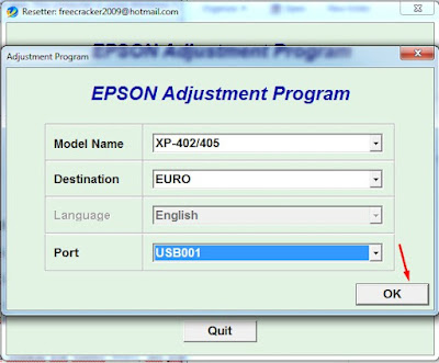 Resetter Epson XP402 Terbaru
