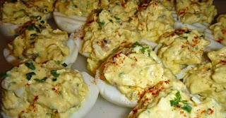 BACON CHEDDAR DEVILED EGGS