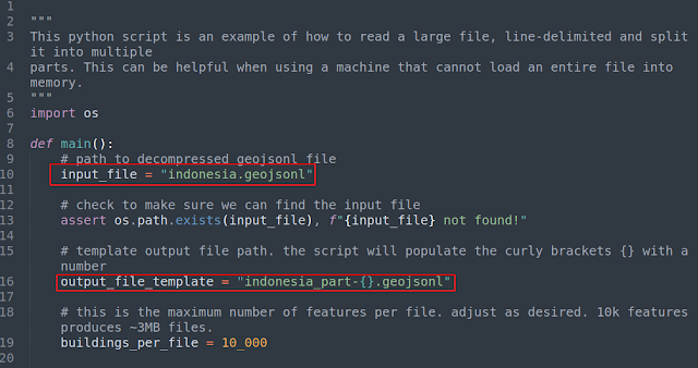 Python Script to Split Microsoft Building Footprints