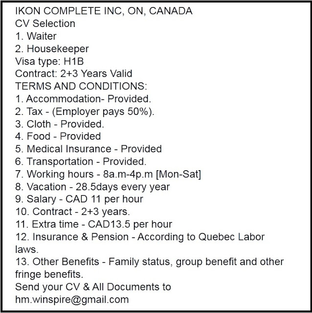 CANADA Large job vacancies