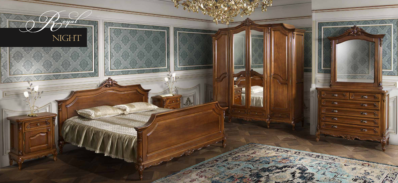 спальня в класичному стилі з натуральної деревини