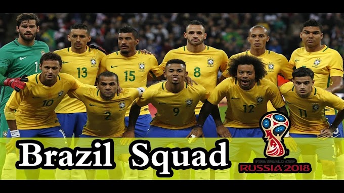 Brazil National Team For FIFA World Cup 2018