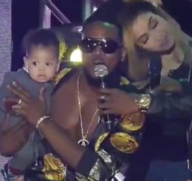 Image result for Dbanj introduced his wife and son