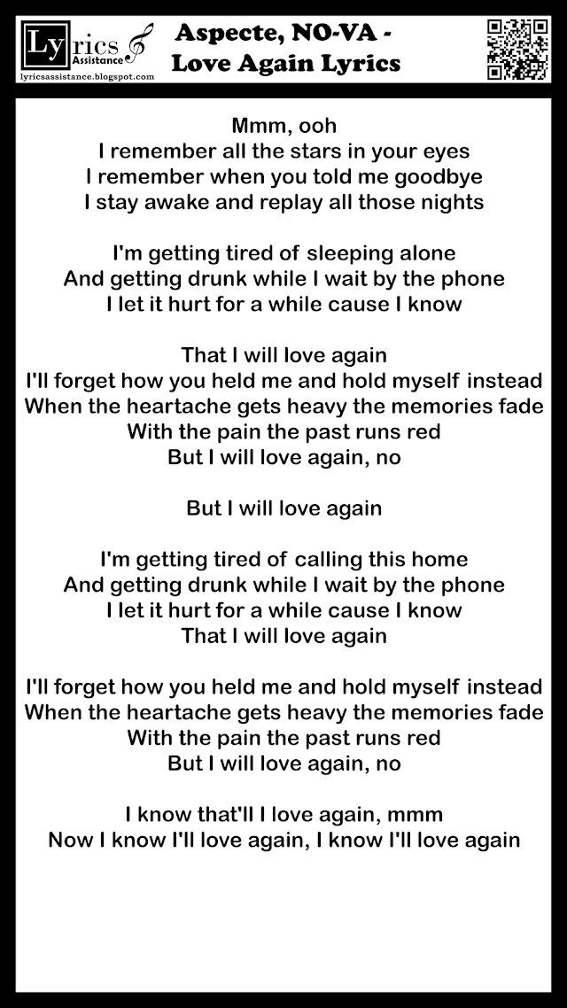 Aspecte, NO-VA - Love Again Lyrics | lyricsassistance.blogspot.com