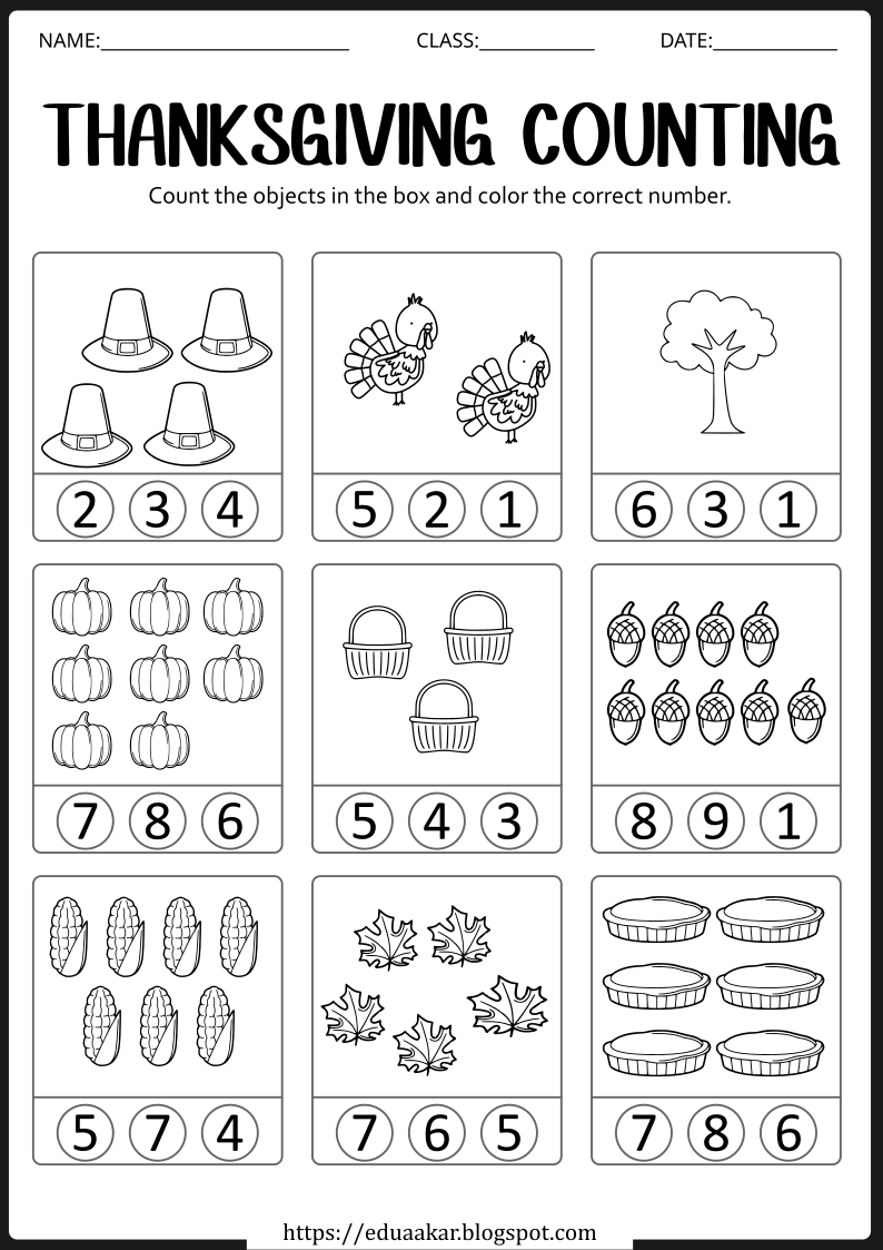 ThanksGiving Worksheet