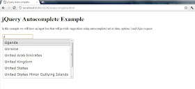jQuery autocomplete Ajax JSON example using Java Servlet
