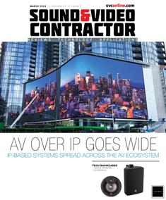 Sound & Video Contractor - March 2019 | ISSN 0741-1715 | TRUE PDF | Mensile | Professionisti | Audio | Home Entertainment | Sicurezza | Tecnologia
Sound & Video Contractor has provided solutions to real-life systems contracting and installation challenges. It is the only magazine in the sound and video contract industry that provides in-depth applications and business-related information covering the spectrum of the contracting industry: commercial sound, security, home theater, automation, control systems and video presentation.