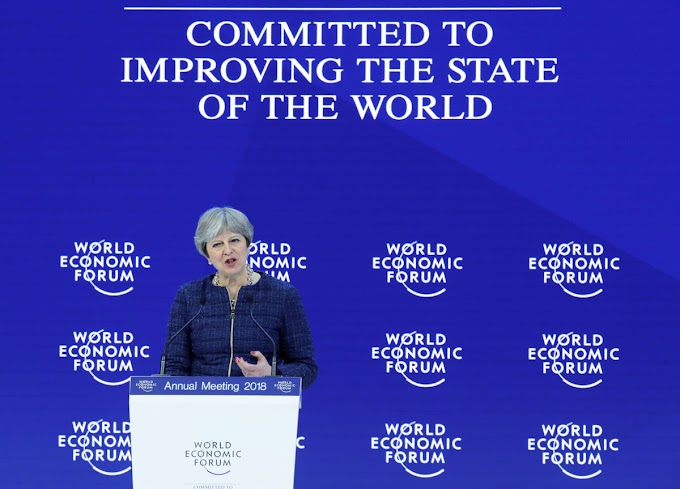 Mundo/// Theresa May reclama nuevas medidas para el comercio libre en Davos