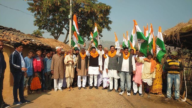 आज 81 वा दिन भारत जोड़ो यात्रा पलामू जिले के उंटारी प्रखंड में निकाला गया bharat