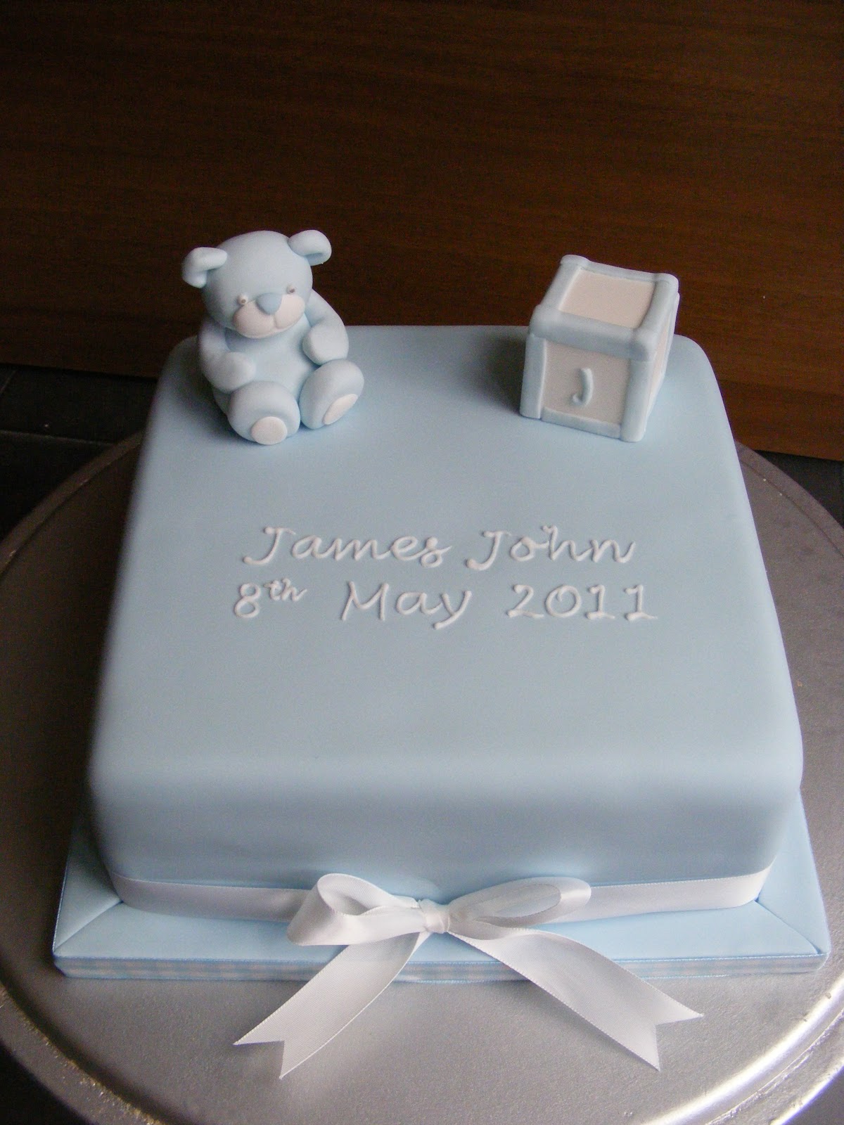 Cakes By Karen: Christening cake for a Boy