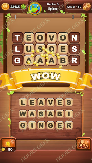 Word Bright Level 159 Answers, Cheats, Solutions, Walkthrough for android, iphone, ipad and ipod