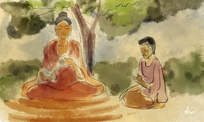 buddha and poor boy,