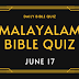 Malayalam Bible Quiz June 17 | Daily Bible Quiz Questions in Malayalam