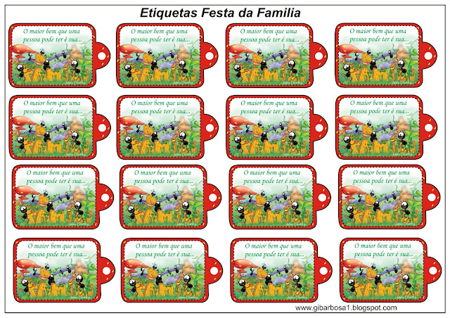 Etiquetas para Festa da Família com Smiliguido