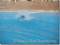 swimming in the big pool