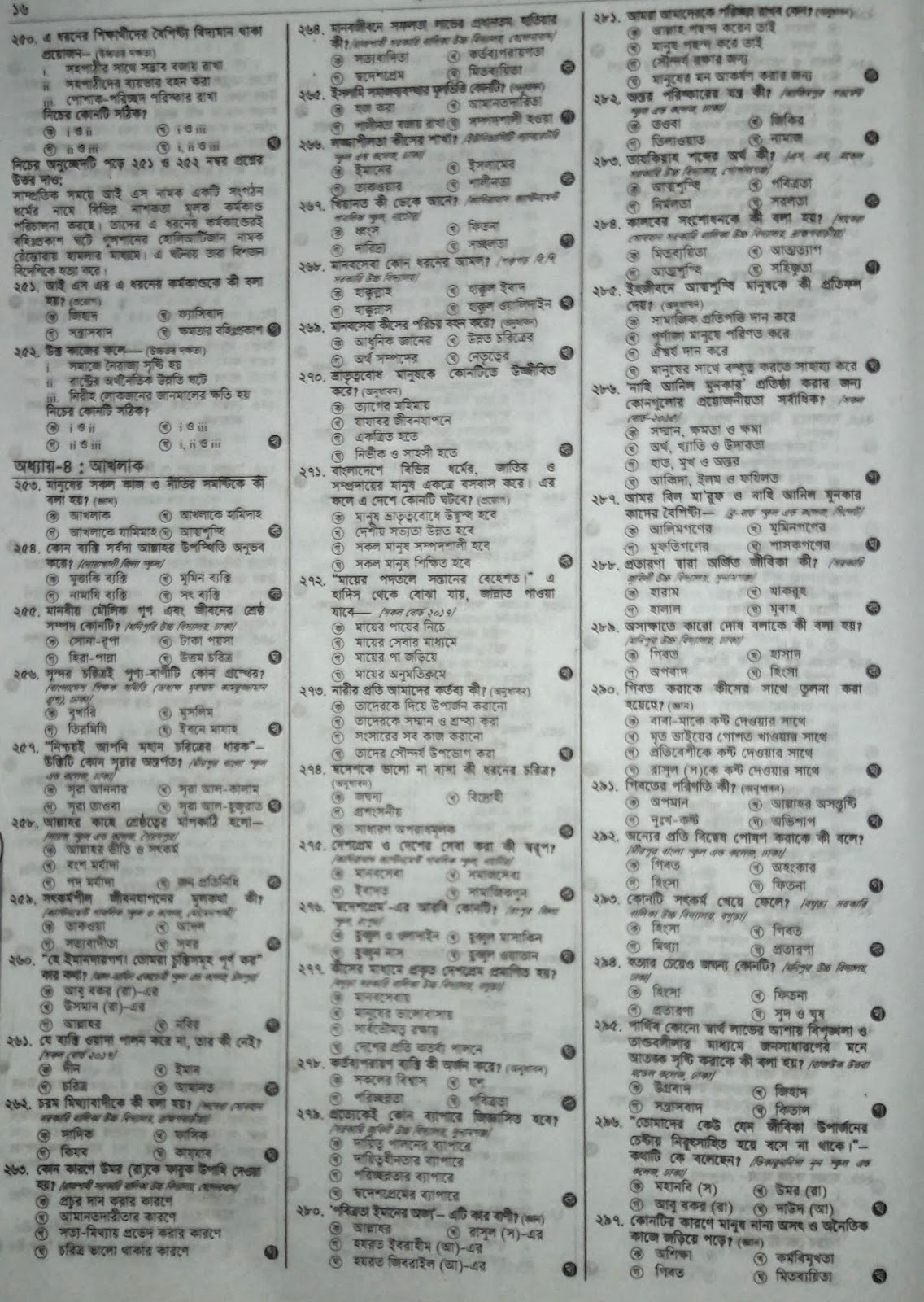 SSC Islam and Moral Education suggestion, question paper, model question, mcq question, question pattern, syllabus for dhaka board, all boards