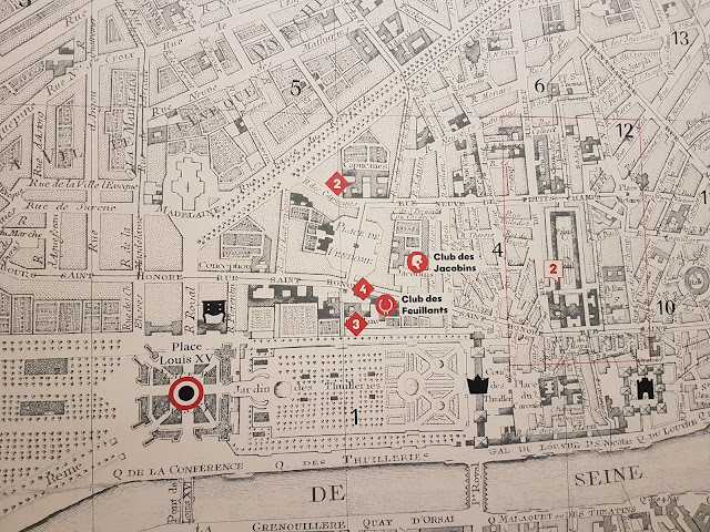 Les lieux d'opérations après l'installation de la famille royale aux Tuileries.