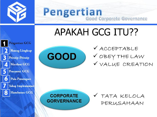 Pengertian Good Corporate Governance