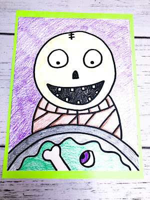 Classroom Halloween Party and Classroom Halloween Decorations for the story Bone Soup!  Halloween activities, Bone Soup recipes, and Halloween Kids' Drinks are all included!  Students will read the story, complete a Halloween directed drawing, create a Halloween trick or treat bag, and play Halloween BINGO!  Halloween gift tags are also included!