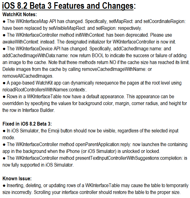 Apple iOS 8.2 Beta 3 (Build-12D5452a) Features, Changes, Changelog