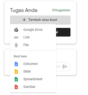 Pilihan pengerjaan tugas