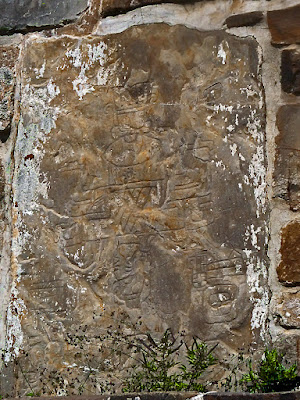 Monte Albán - wall carving on The Observatory