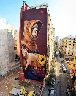 2012 Graffiti on Building in Beirut Lebanon