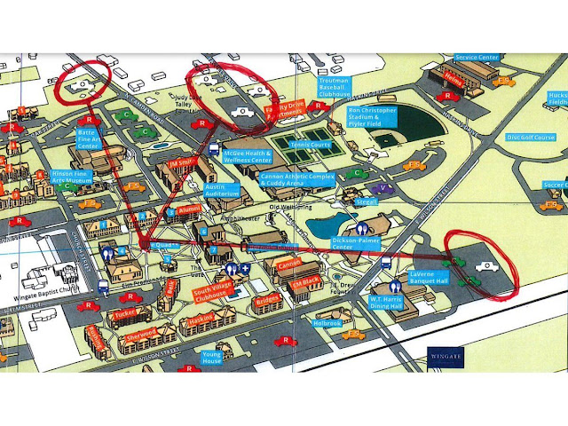 wingate university campus map