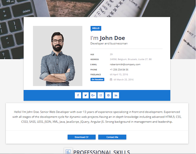 simple blogger templates 2021 Sora CV