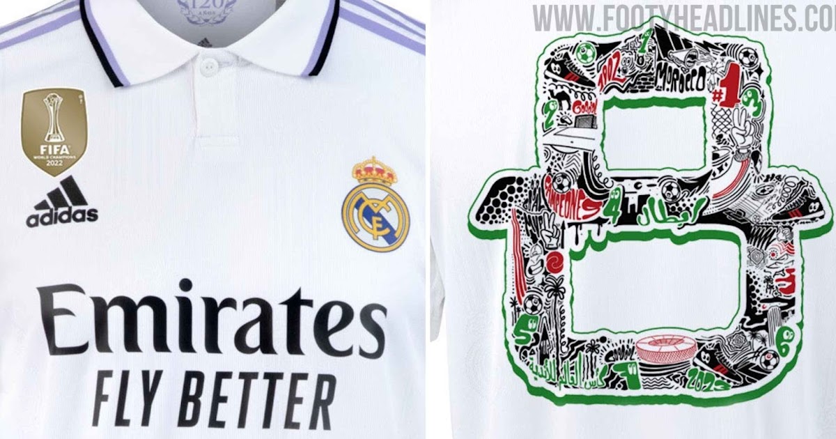 Real Madrid 2023/24 Home Shirt with 2022 Club World Champions