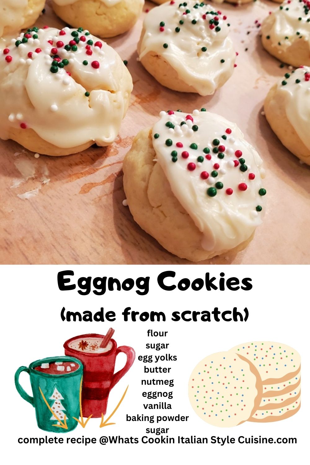pin for later how to make eggnog cookies