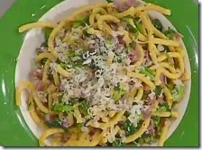 Passatelli asciutti con gambuccio e cime di rapa