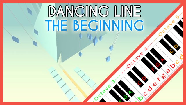 The Clock / The beginning (Dancing Line) Piano / Keyboard Easy Letter Notes for Beginners