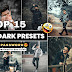 LIGHTROOM TOP 15 MOODY DARK TONE PRESETS FREE DOWNLOAD 