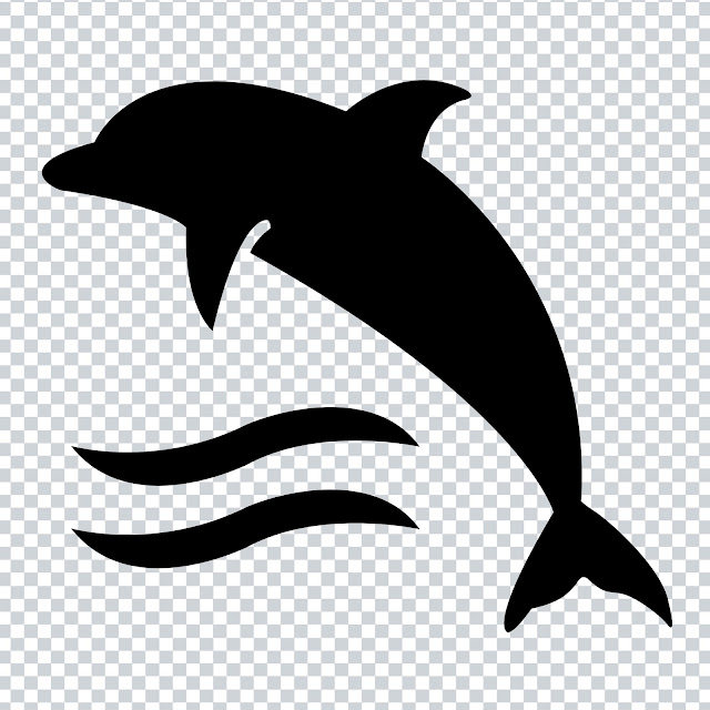 Free Download PNG - Icon Dolphin On Water Waves
