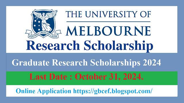 University of Melbourne Graduate Research Scholarships 2024