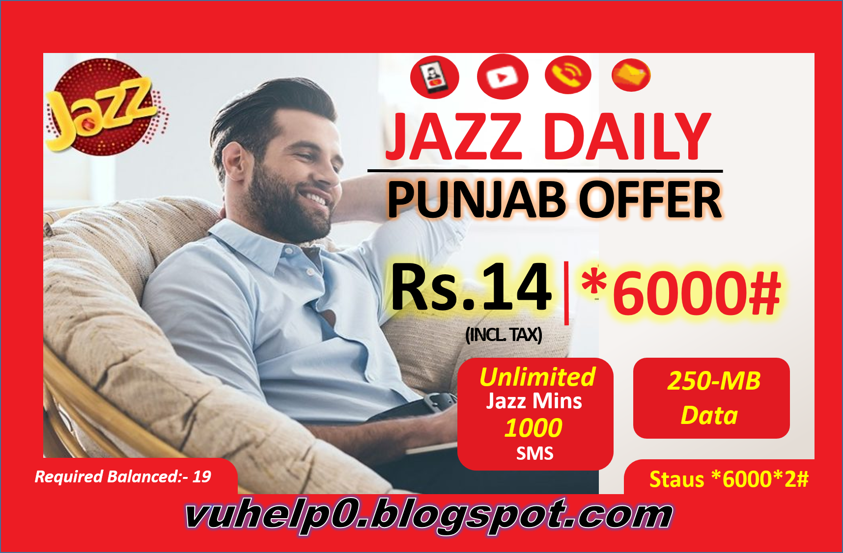 Jazz Daily Punjab Offer | Jazz *6000# Offer