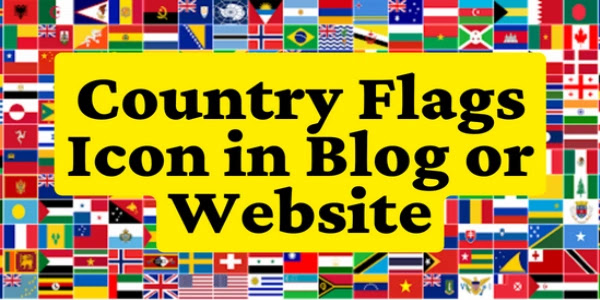 Country Flags Icon in Blog or Website HTML Code
