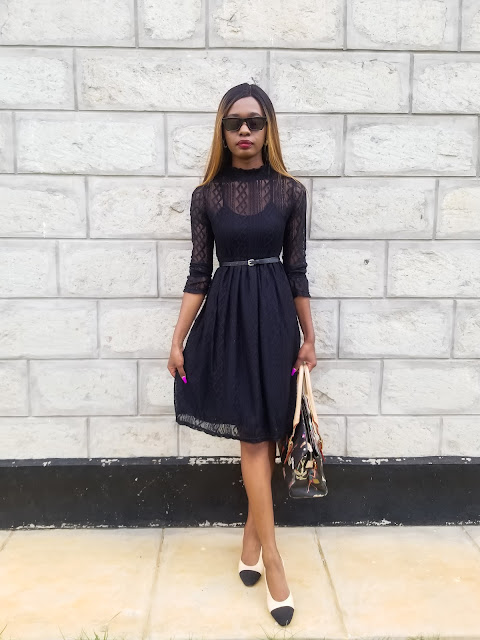 How To Look Chic In A Simple Little Lace Black Dress