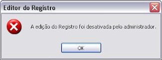 Como resolver - A edição do registro foi desativada pelo administrador